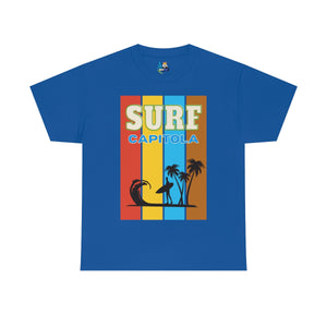 surf capitola rainbow stripe heavyweight tee