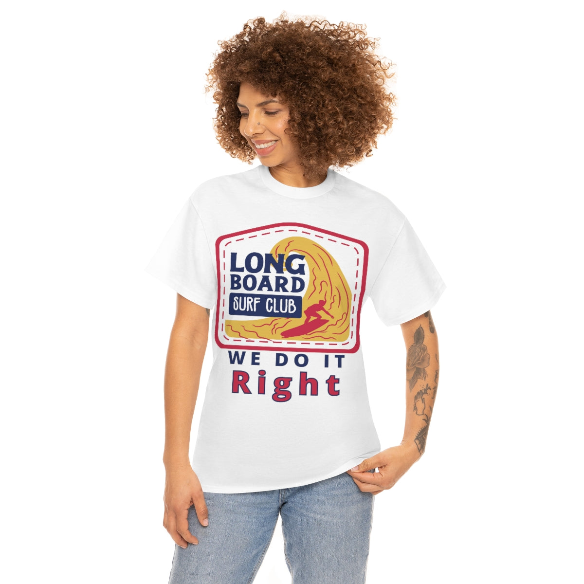 long board surf club heavyweight tee