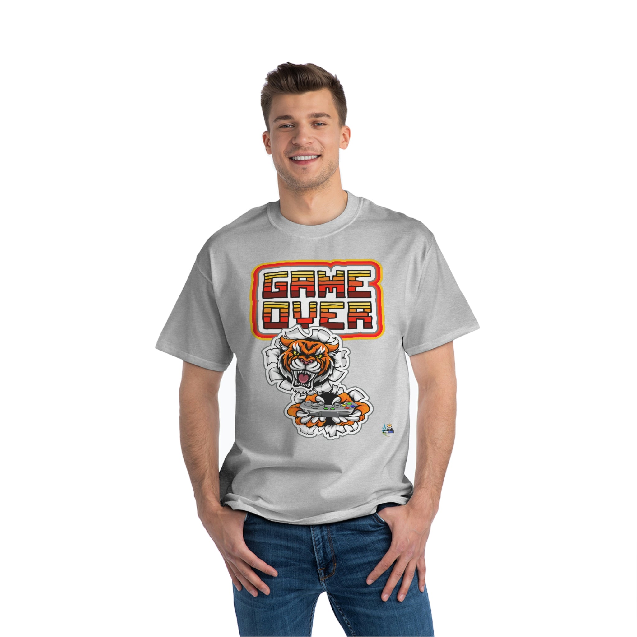 Game Over Tiger Edition Heavyweight Unisex Gaming Tee