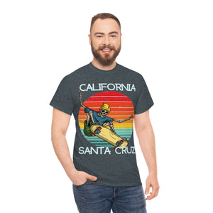 skate santa cruz skeleton beanie heavyweight tee