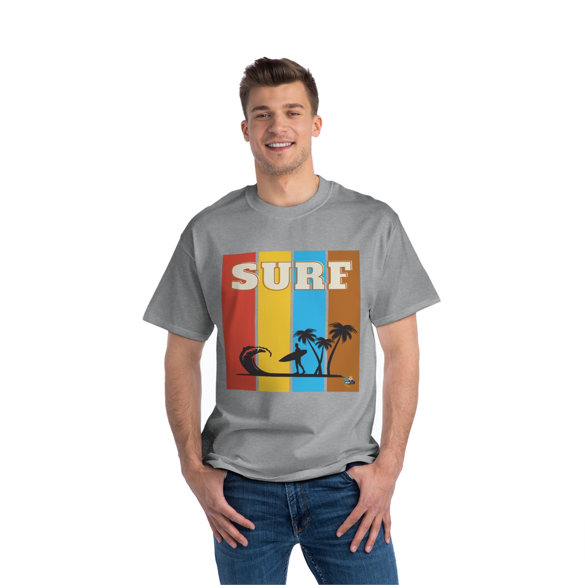 surf is life palm tree edition heavyweight tee