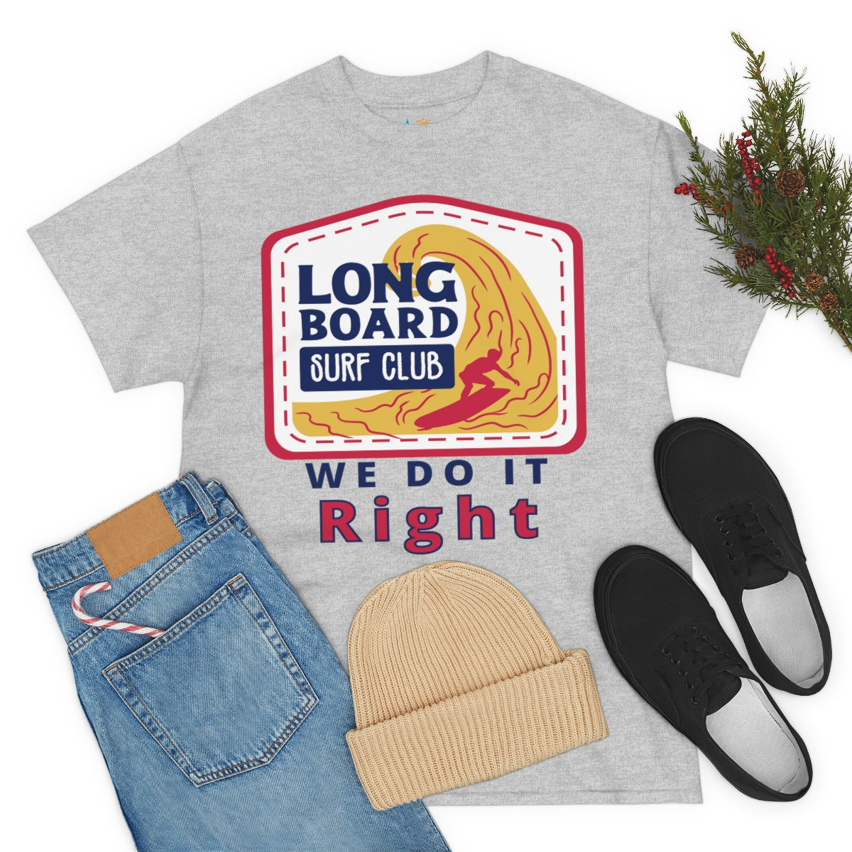 long board surf club heavyweight tee