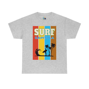 surf capitola rainbow stripe heavyweight tee