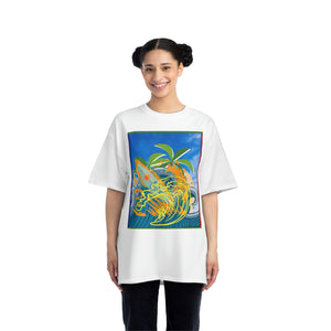 Surfing Interpretive Art Design Skyline Edition Heavyweight Tee