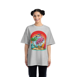 La Vida Flamingo Surfing Heavyweight Tee