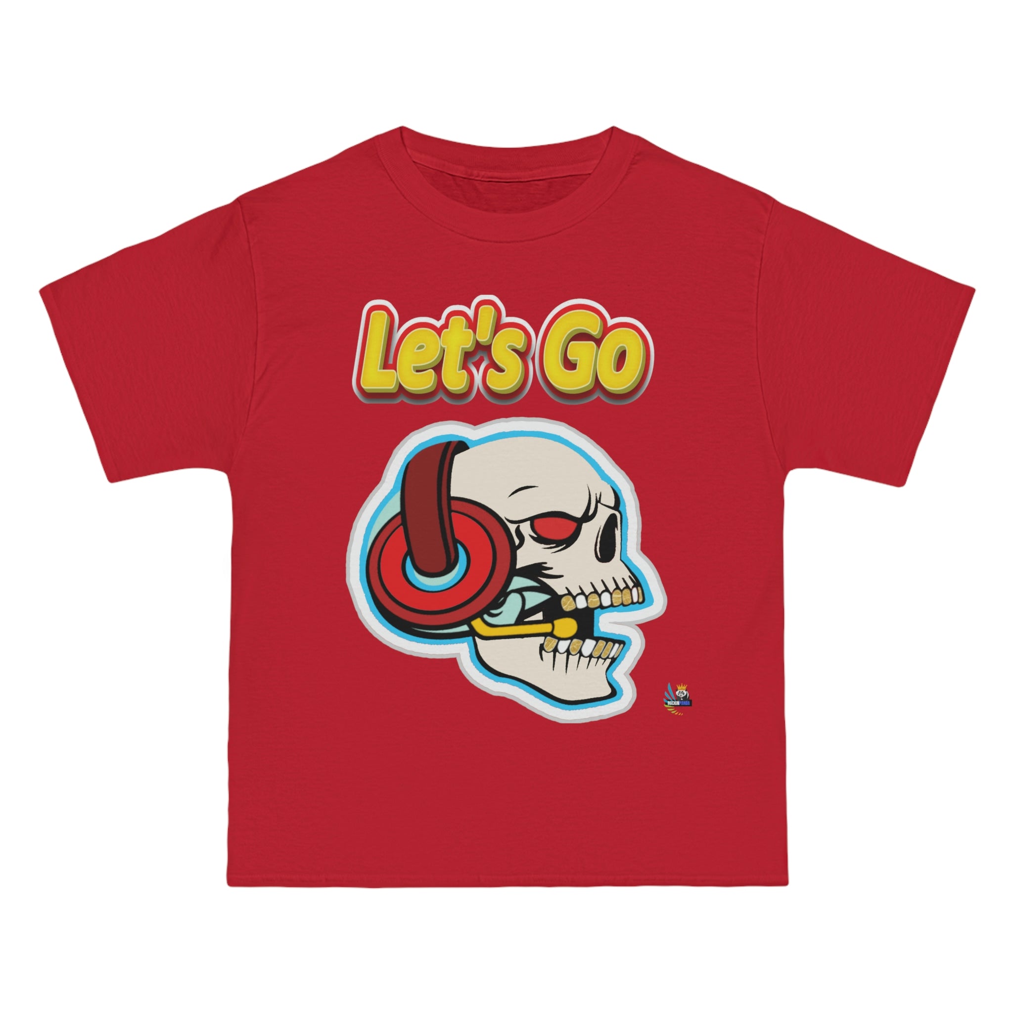 Let's Go Skull Gamer Skull Heavyweight Unisex Gaming Tee