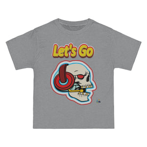 Let's Go Skull Gamer Skull Heavyweight Unisex Gaming Tee