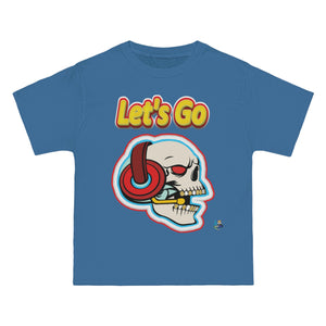 Let's Go Skull Gamer Skull Heavyweight Unisex Gaming Tee