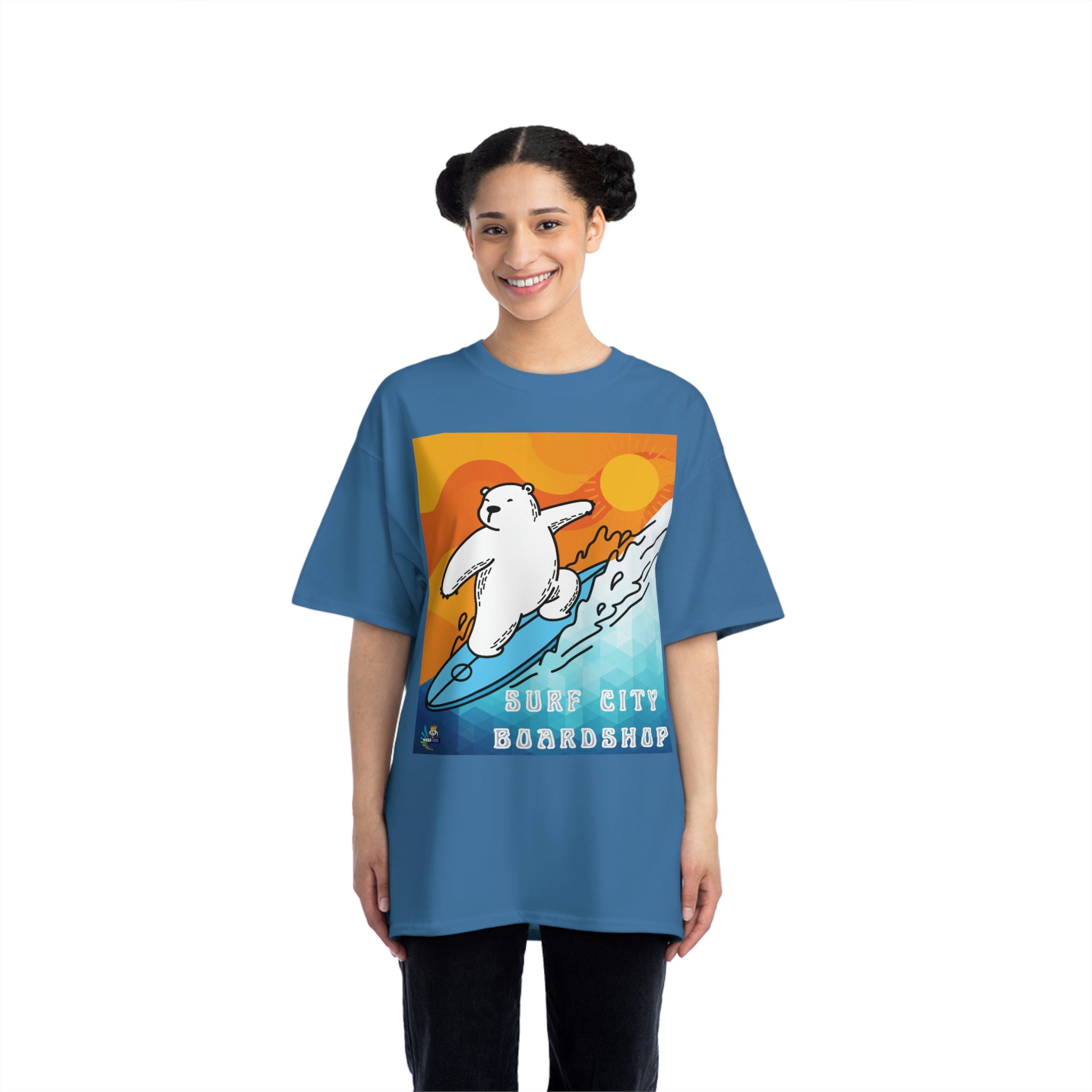 Surf City Boardshop Polar Bear Mascot Sunset Edition Heavyweight Tee