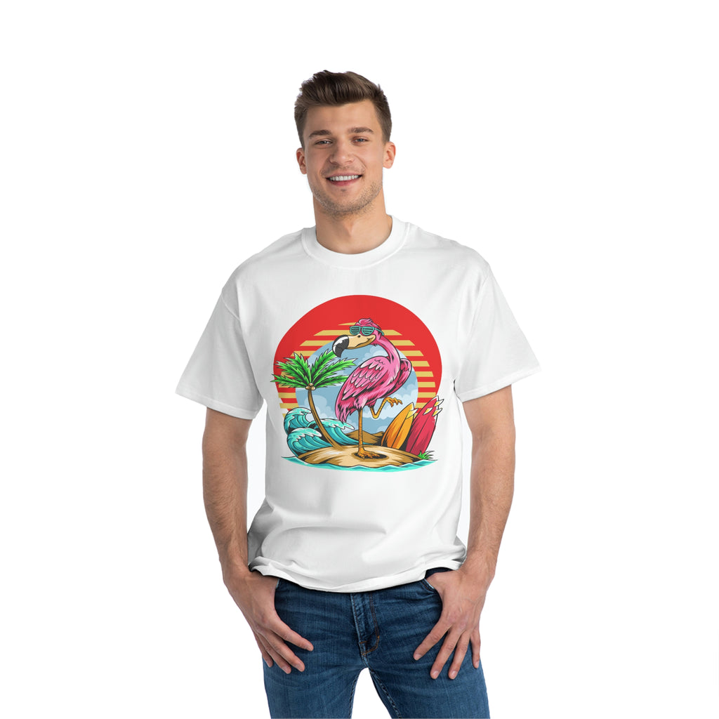 La Vida Flamingo Surfing Heavyweight Tee