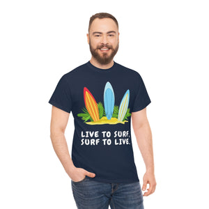 living the dream dinosaur surfer heavyweight tee