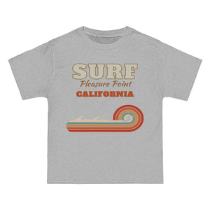 Surf Pleasure Point Vintage Rainbow Stripe Heavyweight Tee