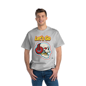 Let's Go Skull Gamer Skull Heavyweight Unisex Gaming Tee