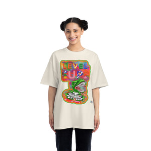 Level Up Dino Gamer Heavyweight Unisex Gaming Tee