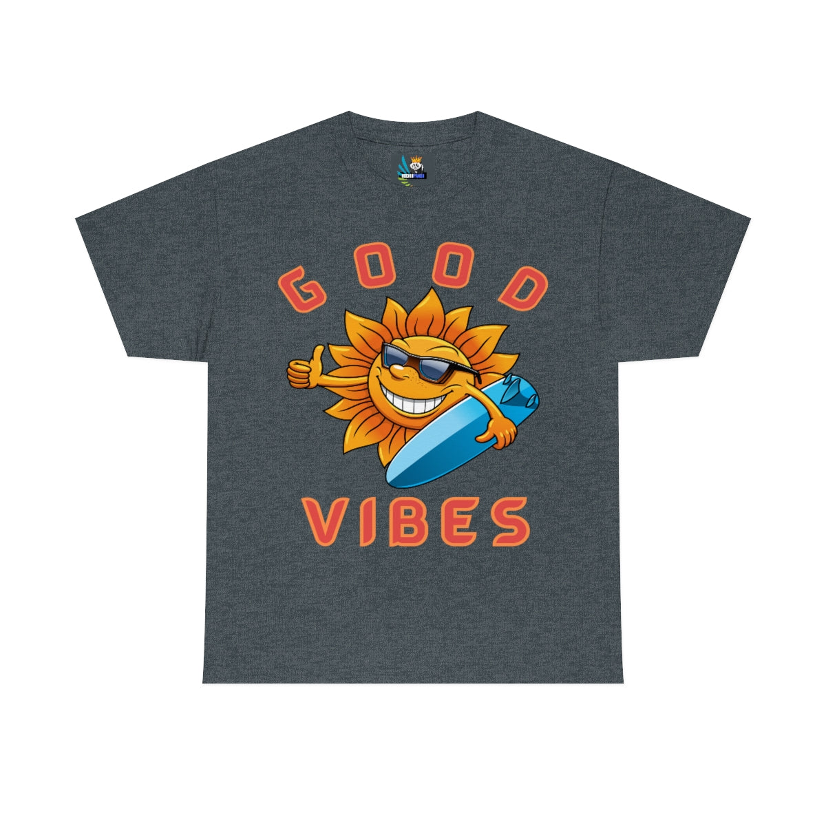 good vibes sunshine surfer heavyweight tee