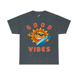 good vibes sunshine surfer heavyweight tee