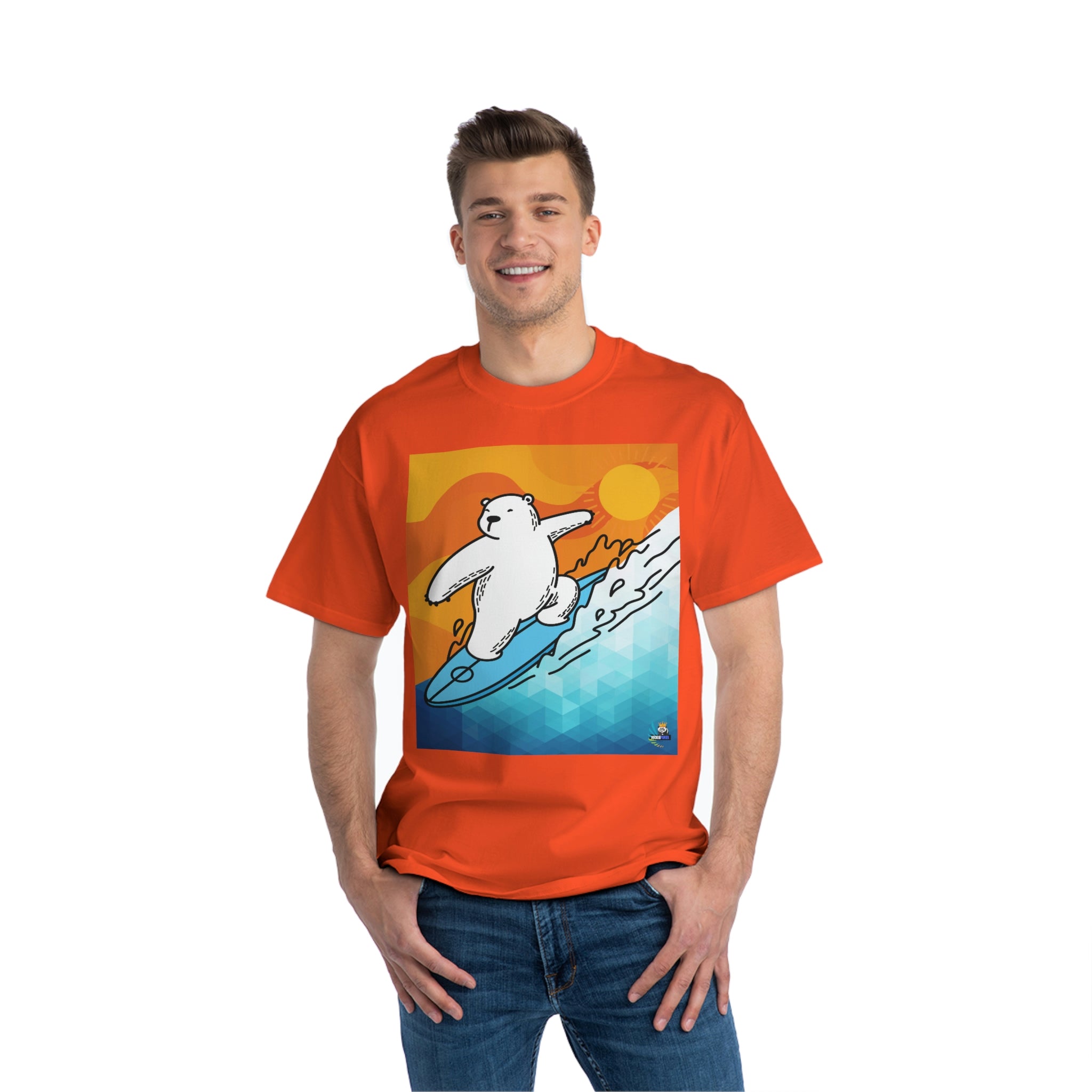 Polar Bear Surfer Sunset Edition Heavyweight Tee