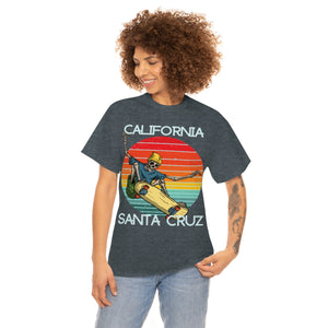 skate santa cruz skeleton beanie heavyweight tee