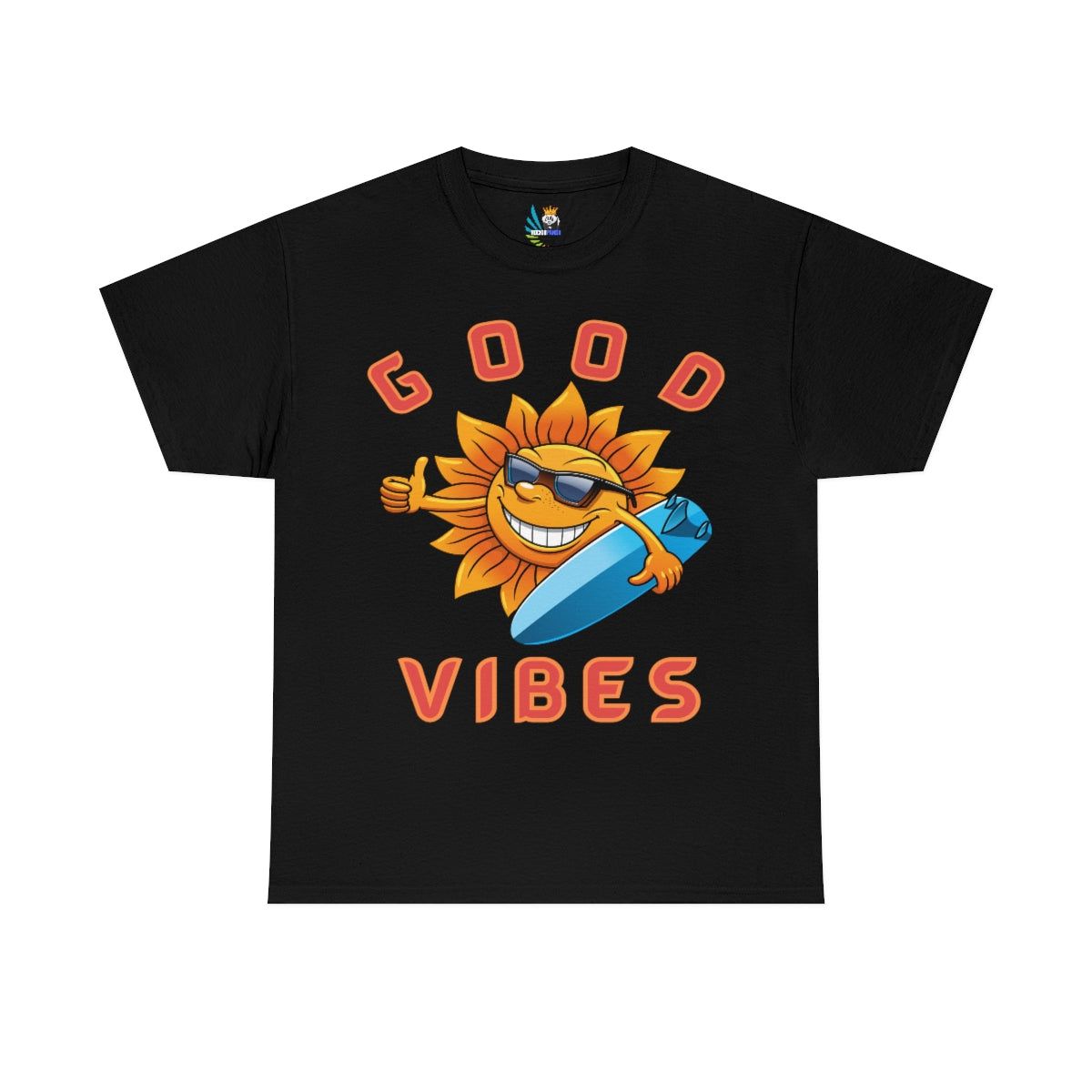 good vibes sunshine surfer heavyweight tee