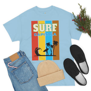 surf capitola rainbow stripe heavyweight tee