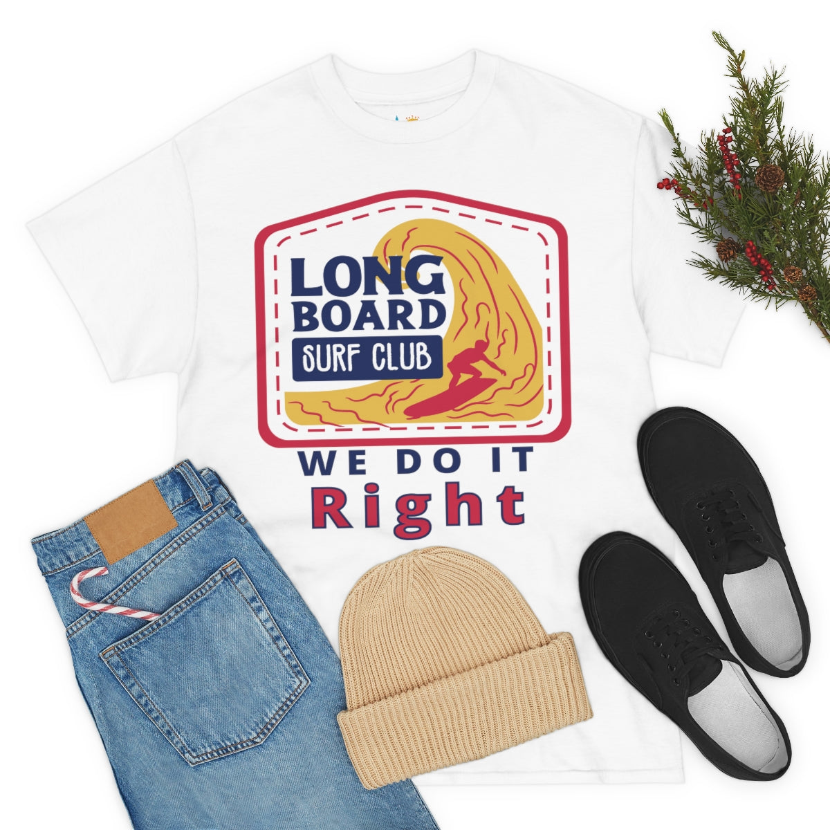 long board surf club heavyweight tee