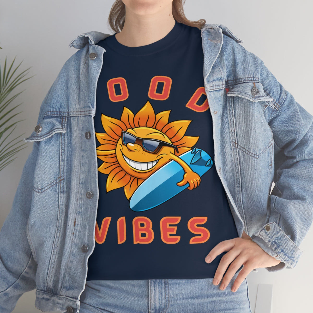 good vibes sunshine surfer heavyweight tee