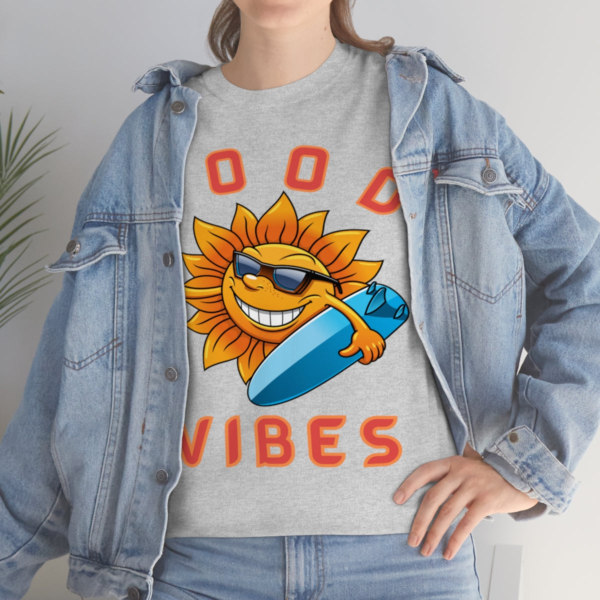 good vibes sunshine surfer heavyweight tee