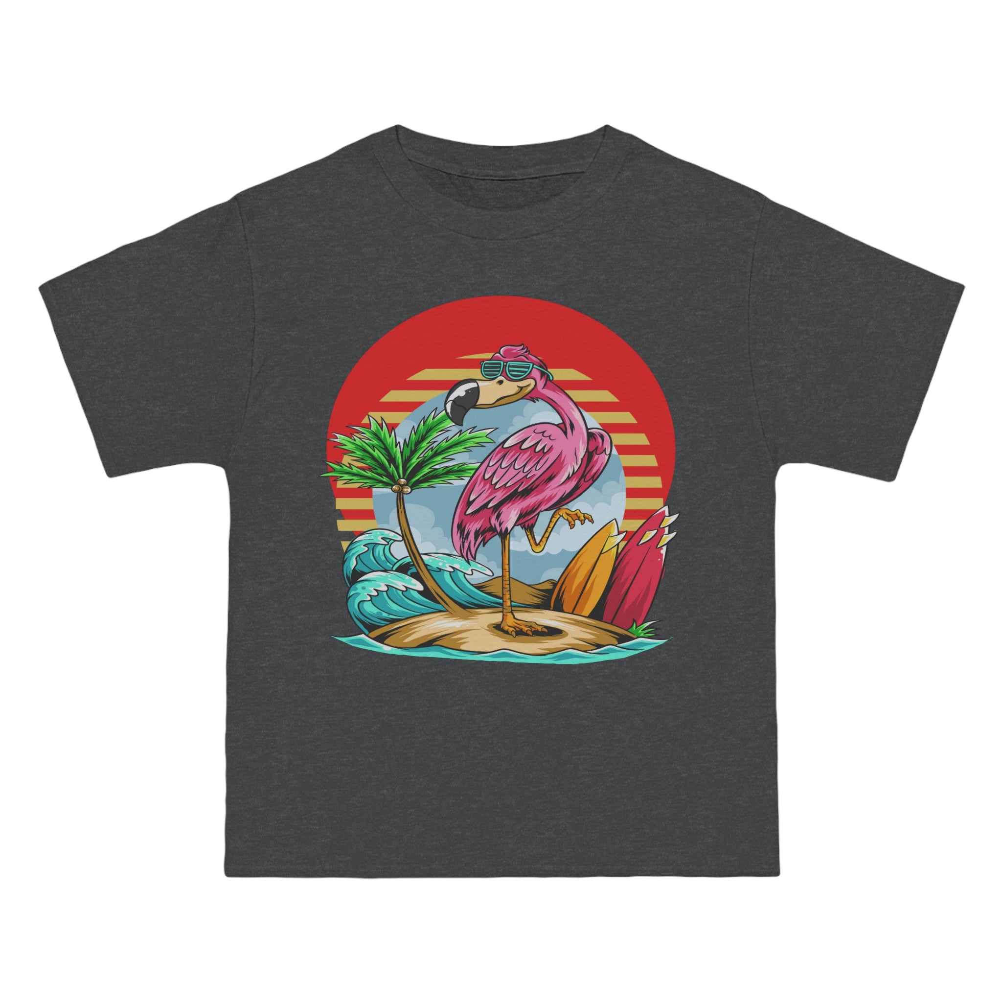 La Vida Flamingo Surfing Heavyweight Tee