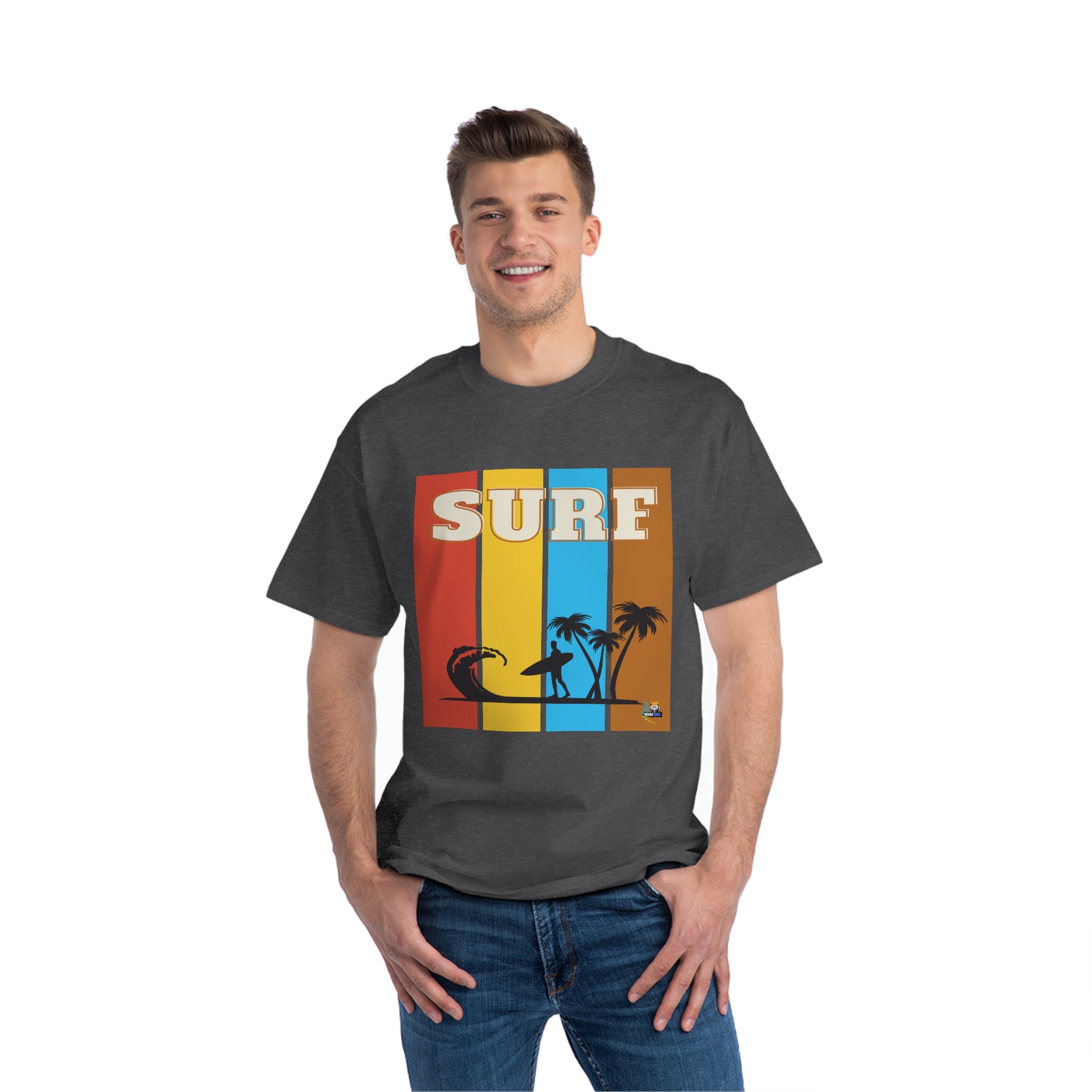 surf is life palm tree edition heavyweight tee