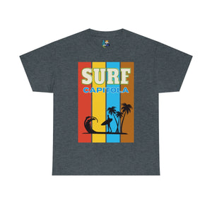 surf capitola rainbow stripe heavyweight tee