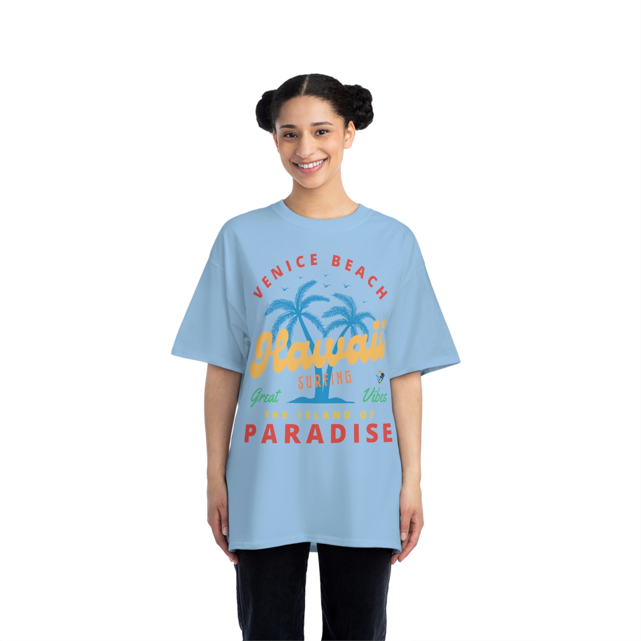 Waikiki Hawaii Surfing Heavyweight Tee