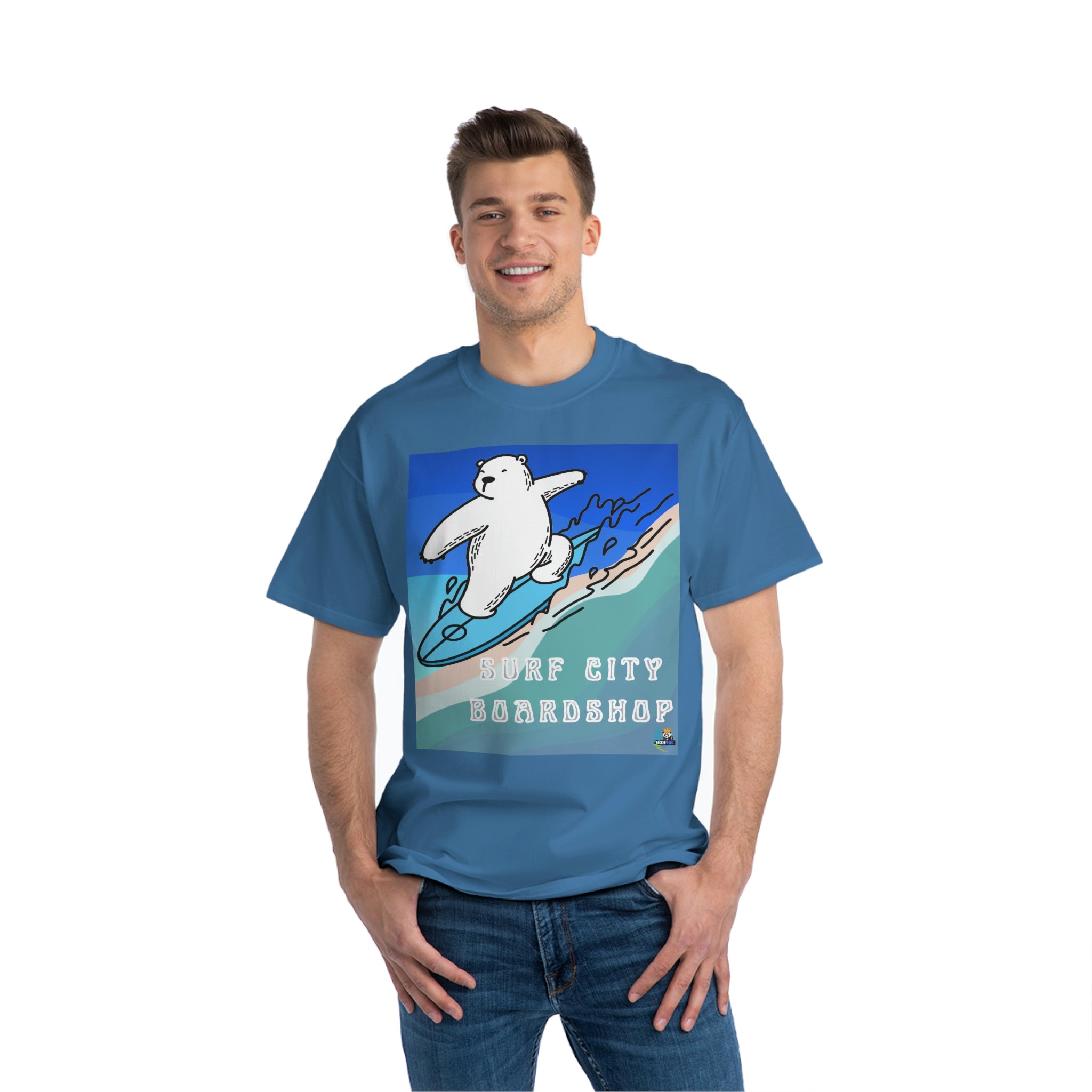 Surf City Boardshop Polar Bear Mascot Heavyweight Tee