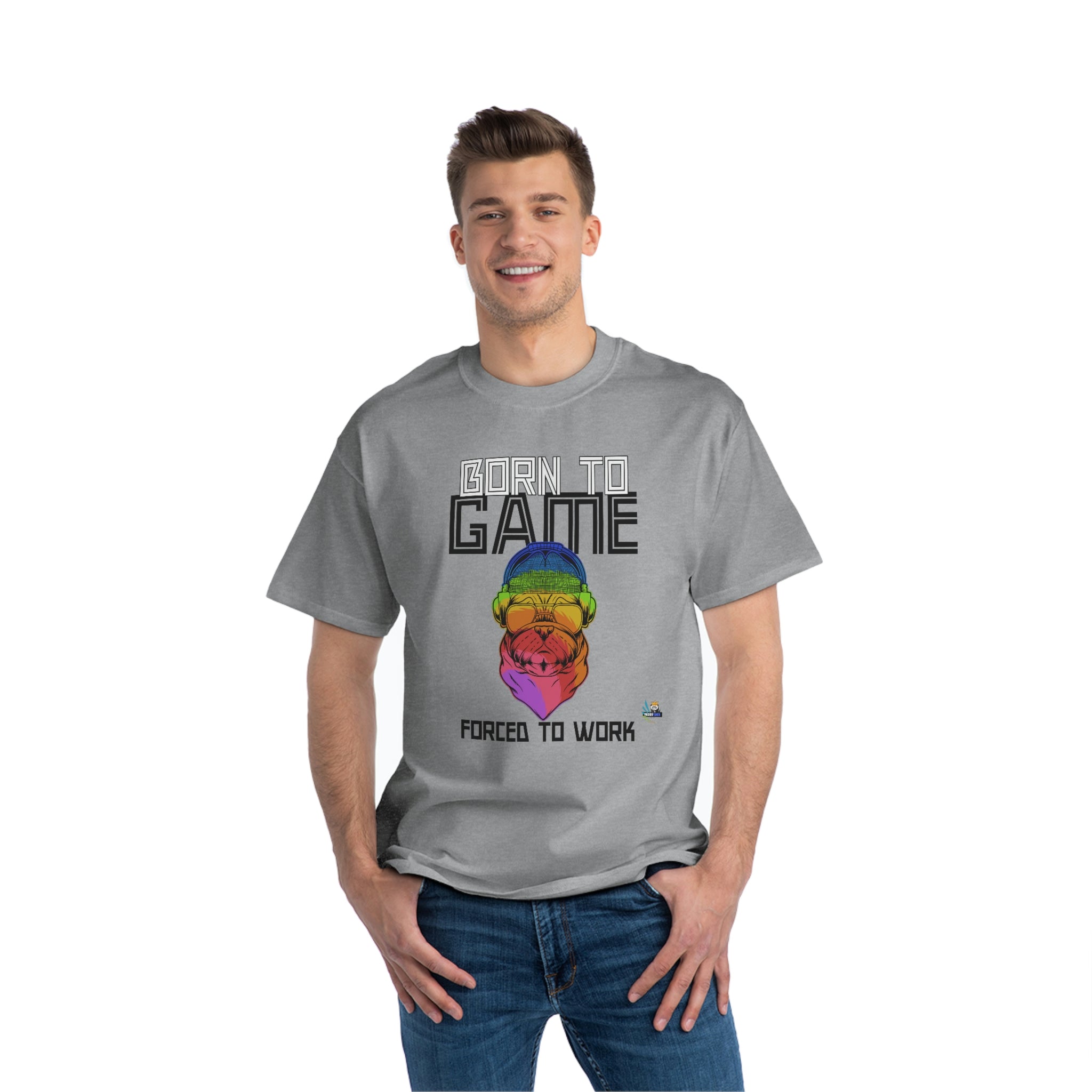 Born to Game Bulldog Edition Heavyweight Unisex Gaming Tee