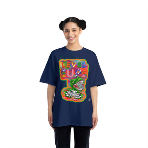 Level Up Dino Gamer Heavyweight Unisex Gaming Tee