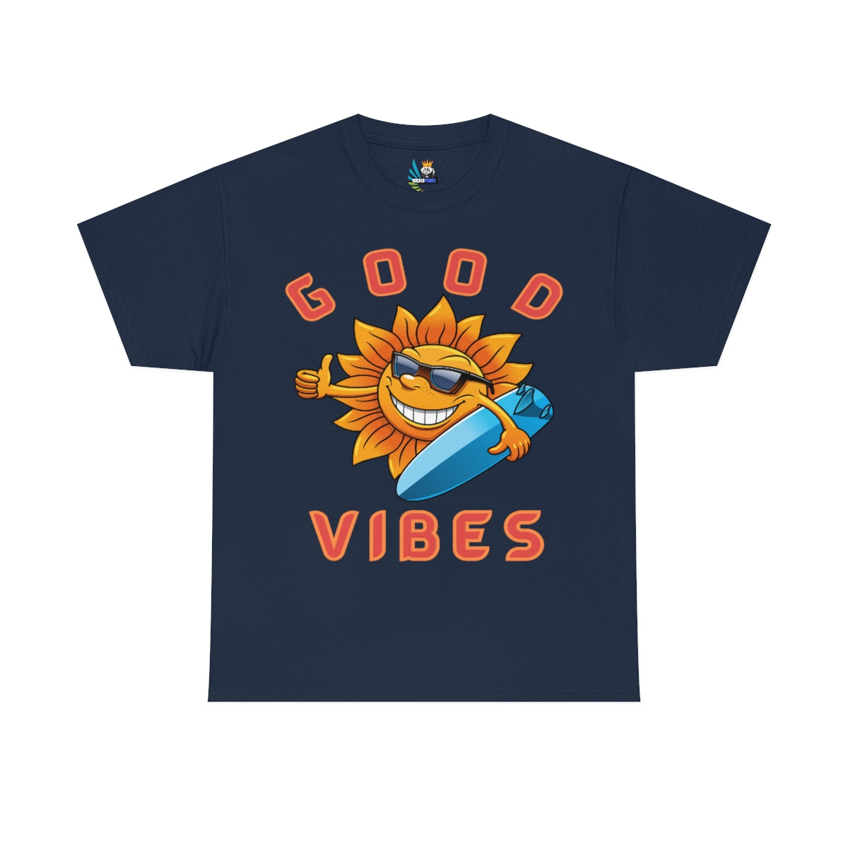 good vibes sunshine surfer heavyweight tee