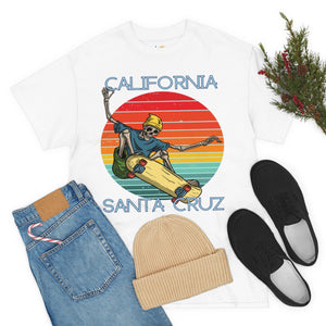 skate santa cruz skeleton beanie heavyweight tee