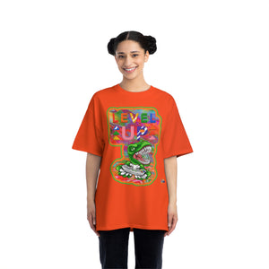 Level Up Dino Gamer Heavyweight Unisex Gaming Tee