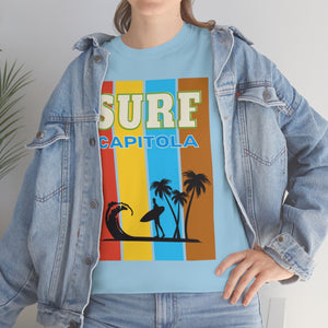 surf capitola rainbow stripe heavyweight tee