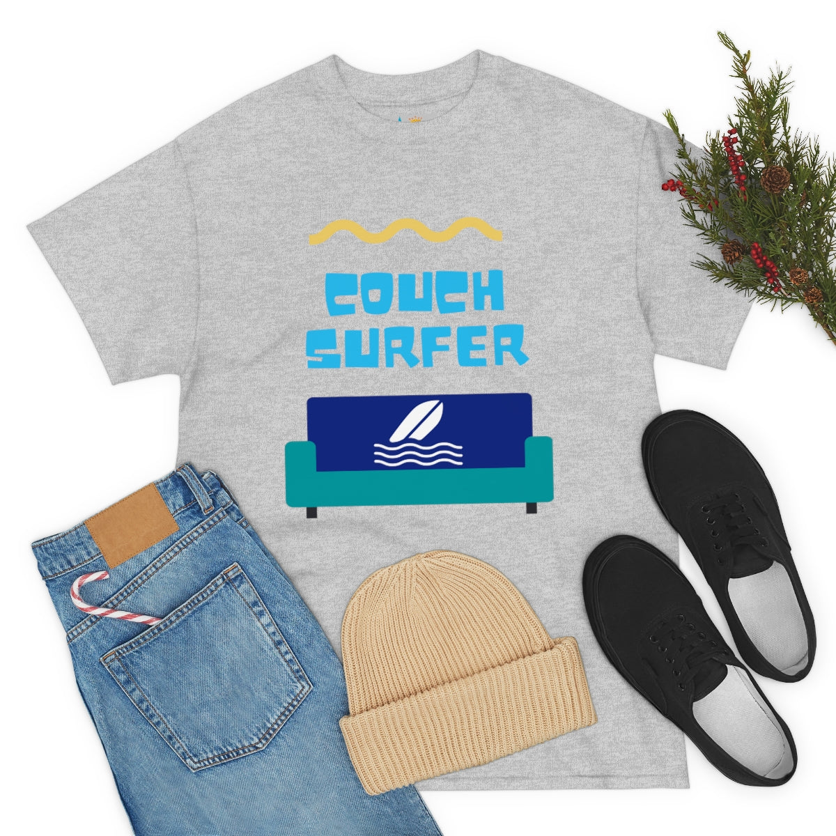 couch surfer heavyweight tee