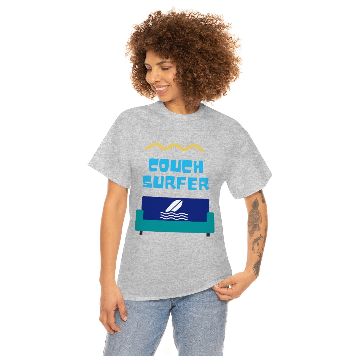 couch surfer heavyweight tee