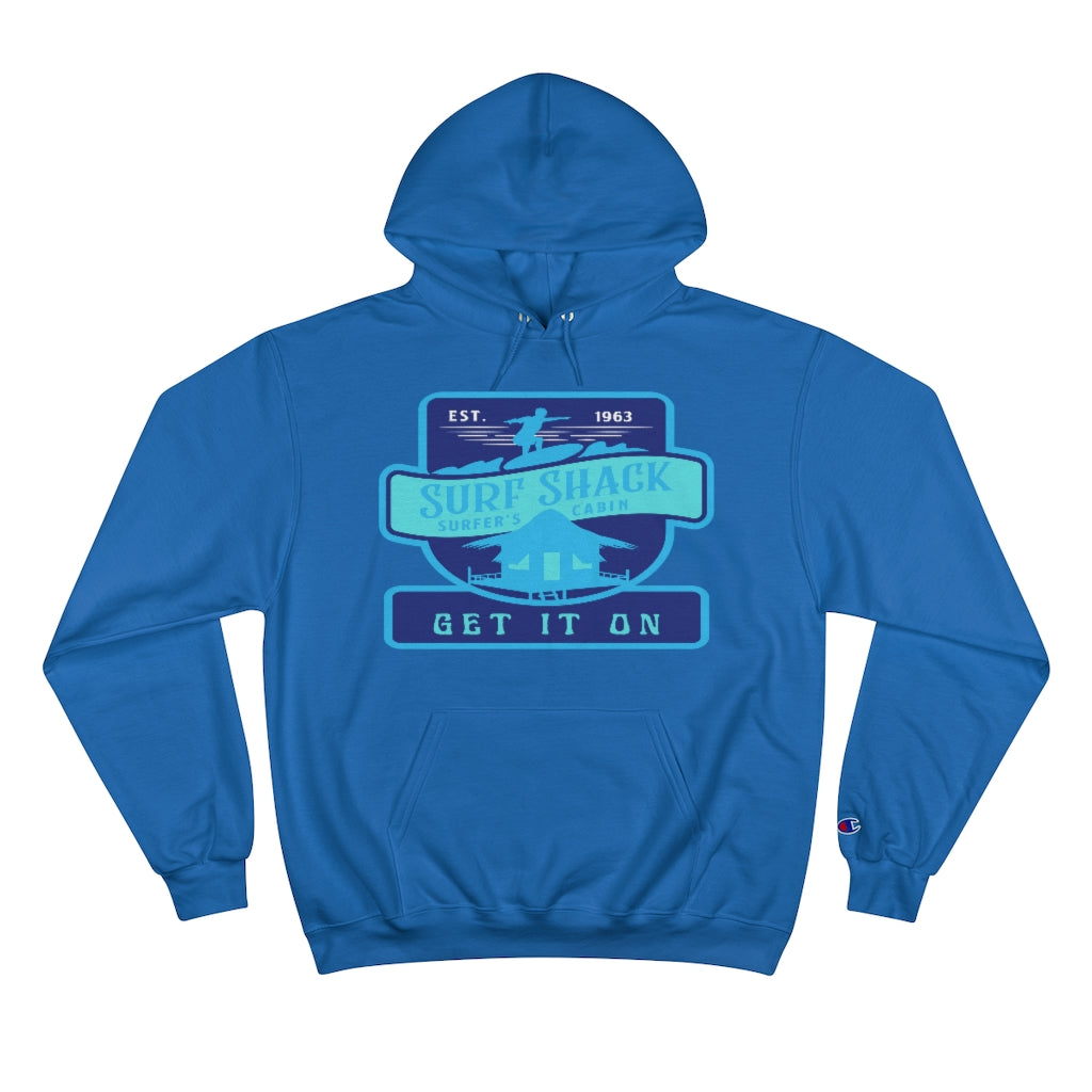 get it on surf shack champion hoodie royal blue / 2xl