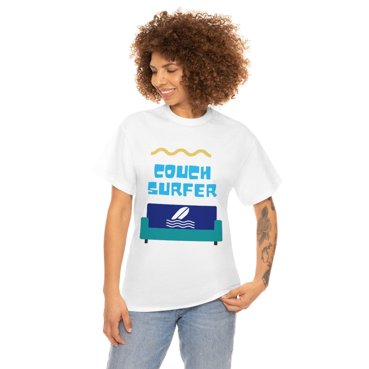 couch surfer heavyweight tee