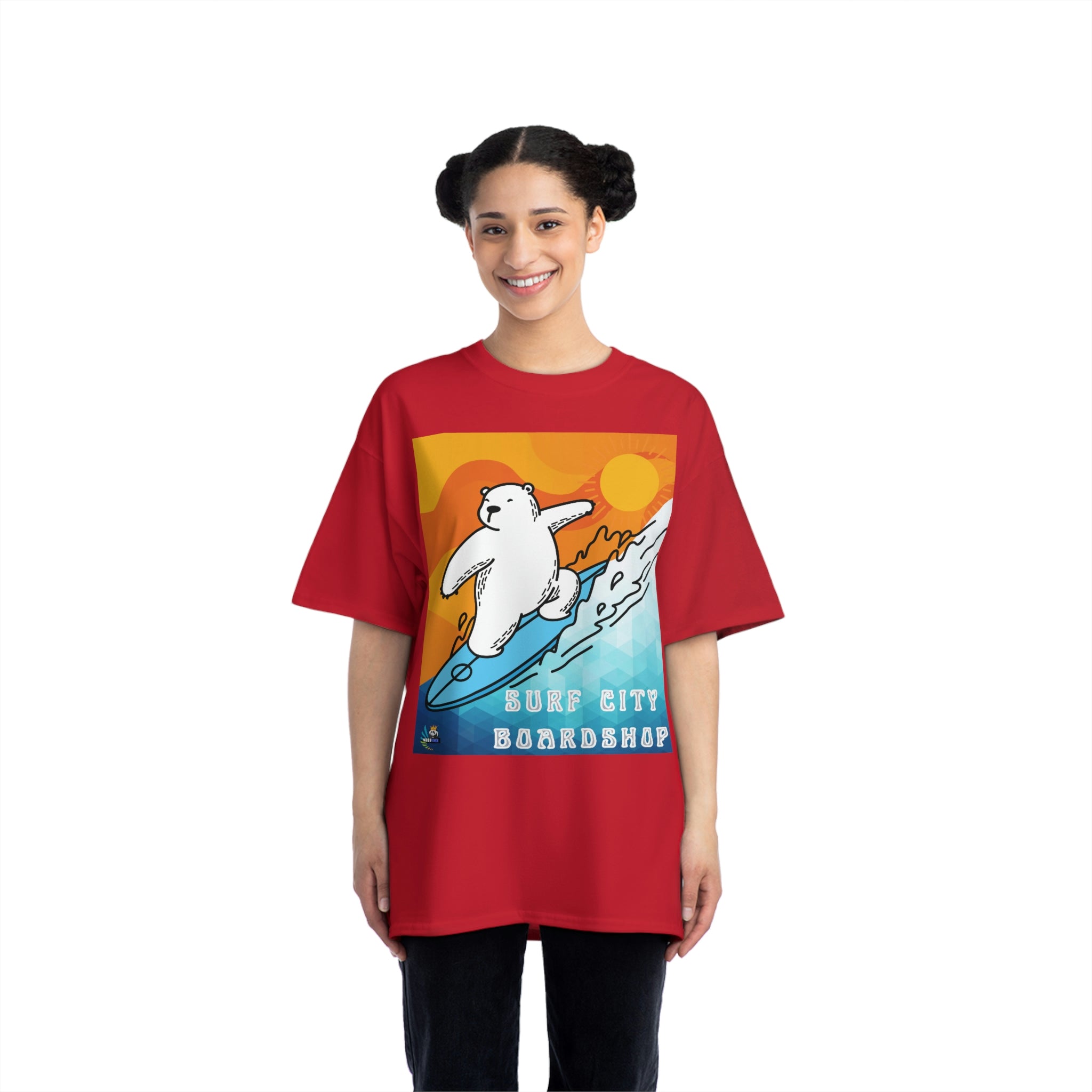 Surf City Boardshop Polar Bear Mascot Sunset Edition Heavyweight Tee