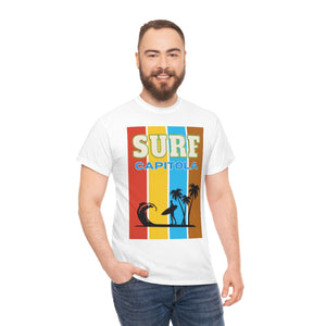 surf capitola rainbow stripe heavyweight tee