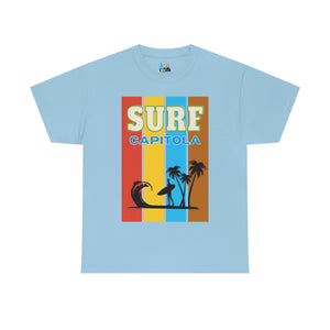 surf capitola rainbow stripe heavyweight tee