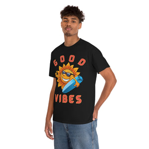 good vibes sunshine surfer heavyweight tee