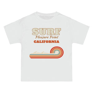 Surf Pleasure Point Vintage Rainbow Stripe Heavyweight Tee