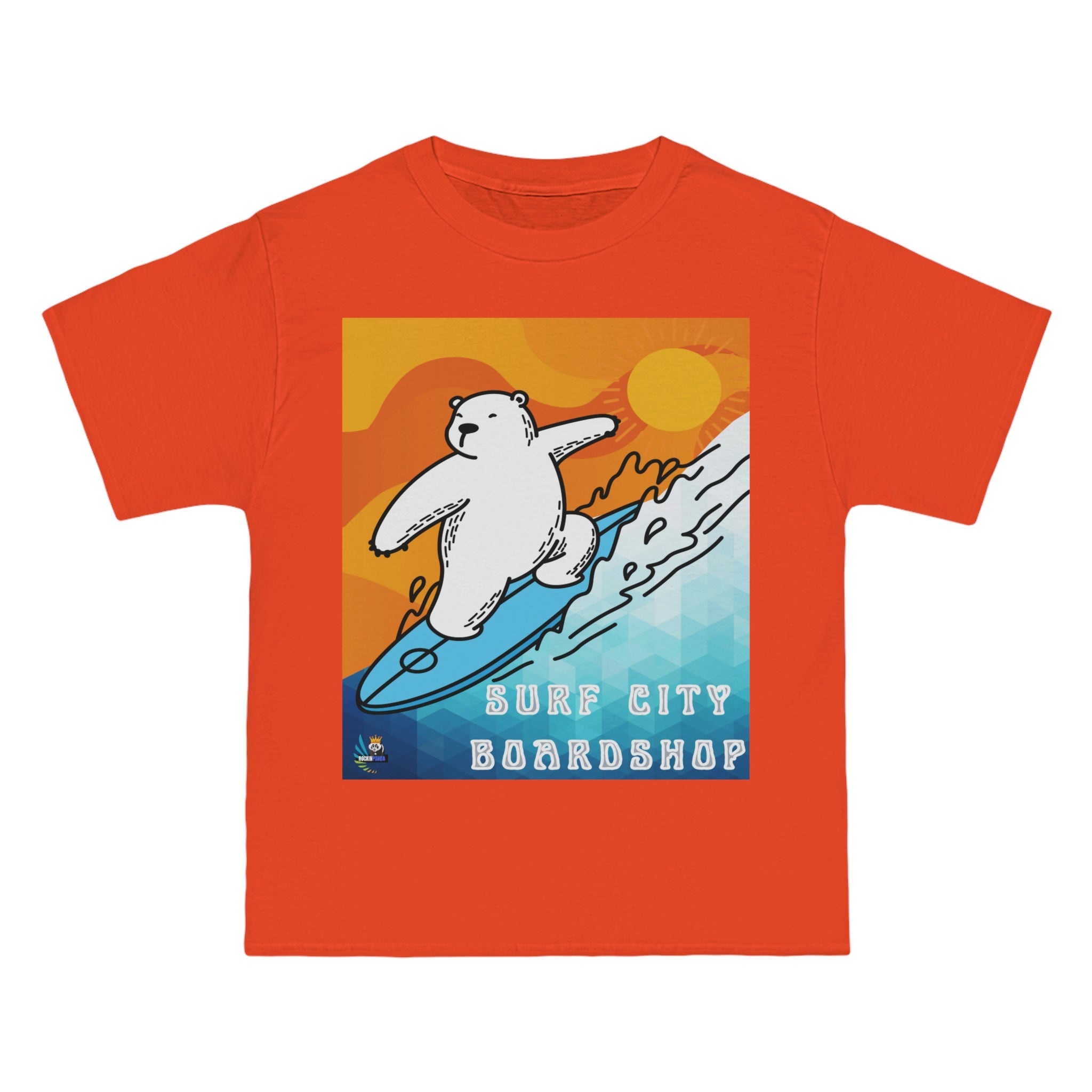 Surf City Boardshop Polar Bear Mascot Sunset Edition Heavyweight Tee