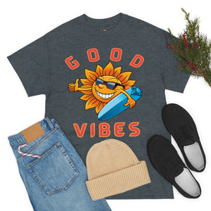 good vibes sunshine surfer heavyweight tee