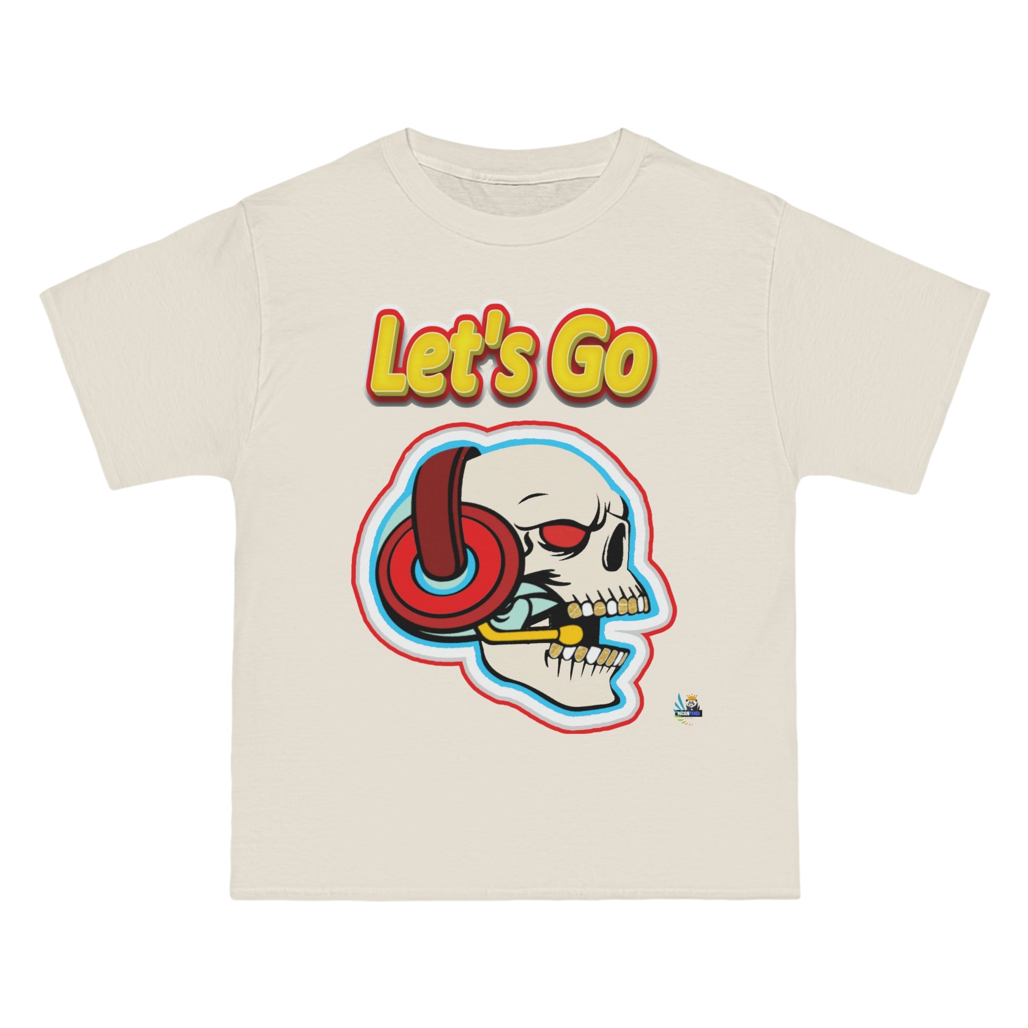 Let's Go Skull Gamer Skull Heavyweight Unisex Gaming Tee